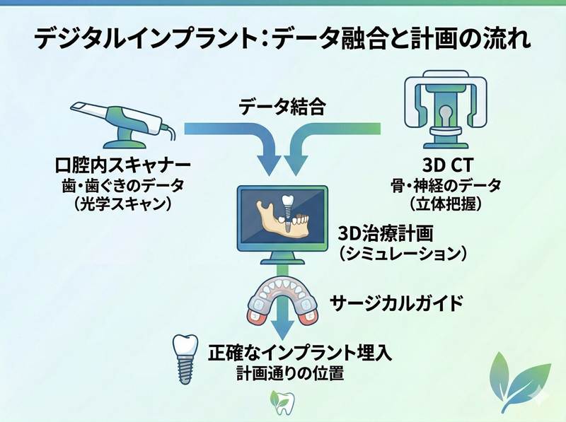 デジタルインプラントの解説図