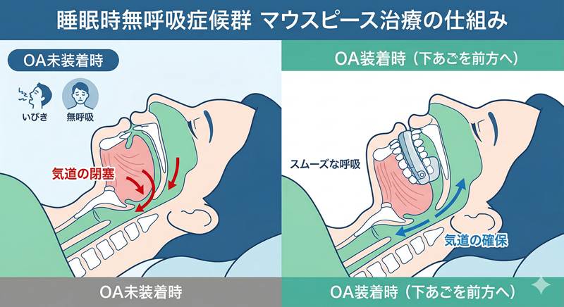 マウスピースによる睡眠時無呼吸症候群の治療